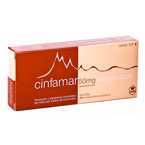 Imagen de Cinfamar 50 mg 10 comprimidos