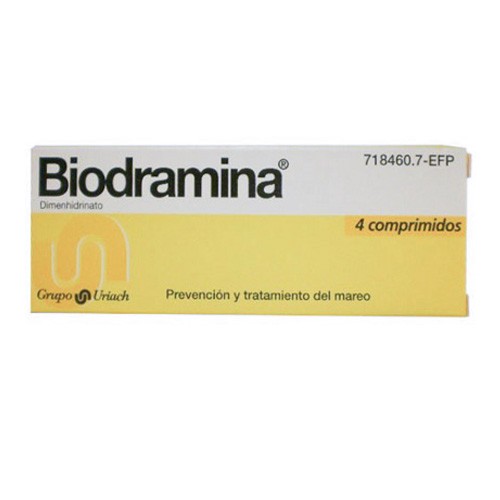 Imagen de Biodramina 4 comprimidos